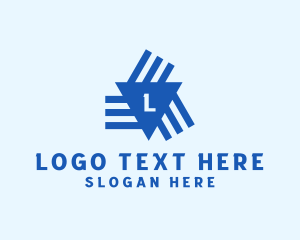 Telecommunication - Digital Triangular Stripe Business logo design