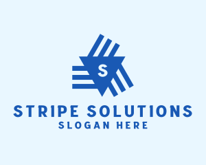 Digital Triangular Stripe Business logo design