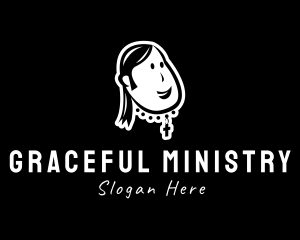 Female Nun Ministry logo design