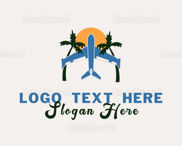 Airplane Summer Vacation Logo
