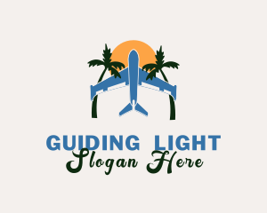 Airplane Summer Vacation logo design