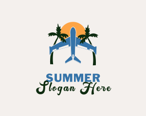 Airplane Summer Vacation logo design