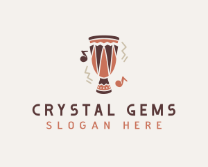 Ethnic Drum Instrument Logo