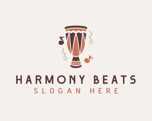 Ethnic Drum Instrument logo design