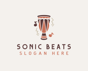 Ethnic Drum Instrument logo design