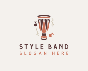 Ethnic Drum Instrument logo design