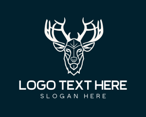 Antelope - Noble Buck Hunter logo design