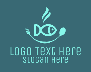 Poke - Fish Bowl Seafood Restaurant logo design