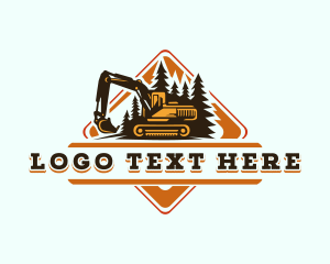 Lifter - Excavator Machinery Construction logo design