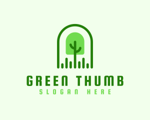 Grower - Tree Grass Shovel logo design