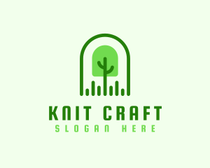 Tree Grass Shovel logo design