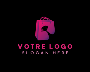 Makeup Brush Shopping Bag Logo