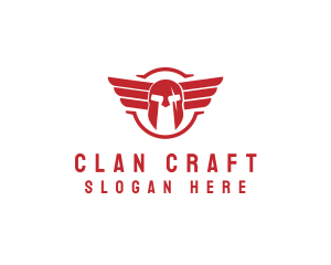 Clan - Spartan Helmet Clan logo design