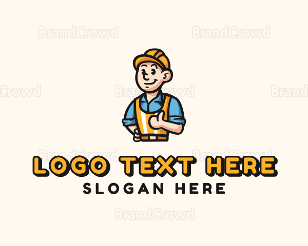 Construction Contractor Worker Logo