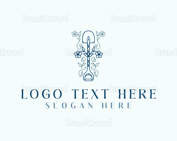 Flower Garden Shovel Logo