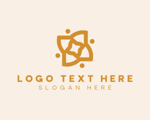 Modern - Golden Flower Decor logo design