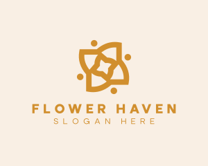 Golden Flower Decor logo design