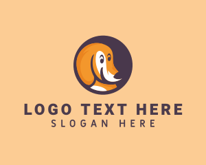 Dog - Cute Smiling Dog logo design