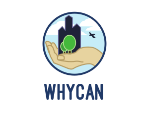 Ecosystem - Nature City Hand logo design