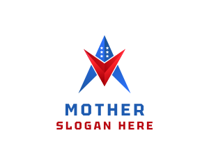Cyber - Modern Patriotic Brand logo design