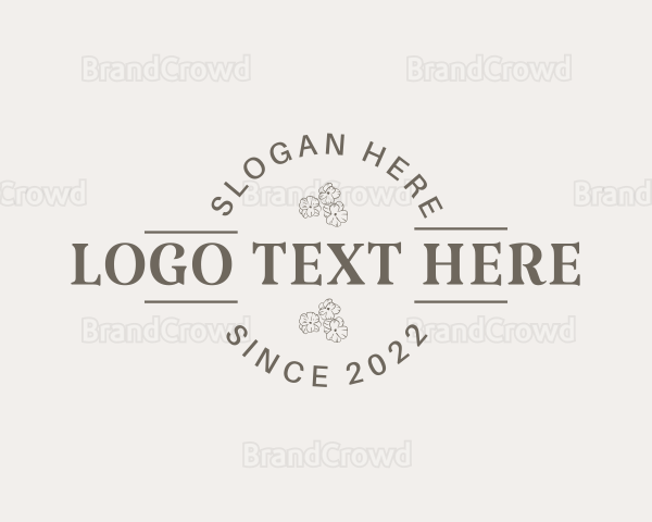 Aesthetic Circle Floral Logo