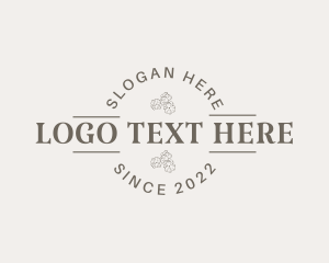 Wordmark - Aesthetic Circle Floral logo design