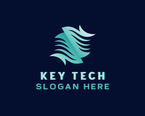 Tech Waves Cyberspace logo design