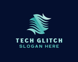 Tech Waves Cyberspace logo design