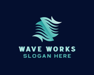 Tech Waves Cyberspace logo design