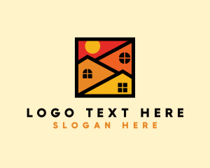 Sun - Sun Roof House logo design