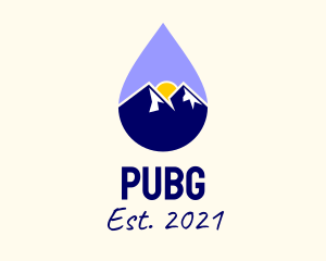 Liquid - Outdoor Mountain Droplet logo design