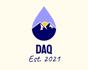 Water - Outdoor Mountain Droplet logo design