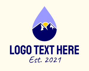 Explore - Outdoor Mountain Droplet logo design
