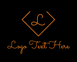 Jazz Bar - Orange Diamond Lettermark logo design
