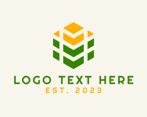 Landscaping - Agriculture Cube Letter M logo design