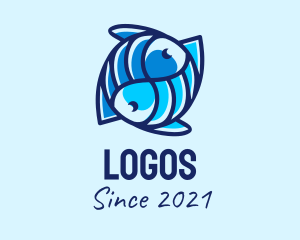 Seaside - Blue Fish Seafood logo design