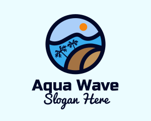 Tropical Surf Wave logo design