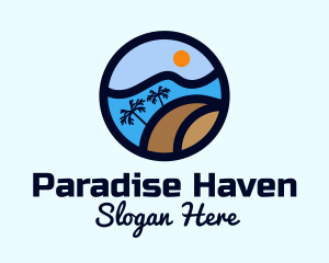 Tropical Surf Wave logo design