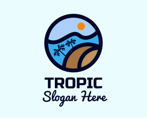 Tropical Surf Wave logo design