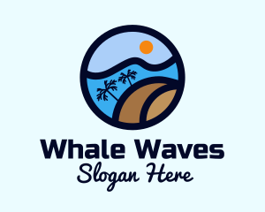 Tropical Surf Wave logo design