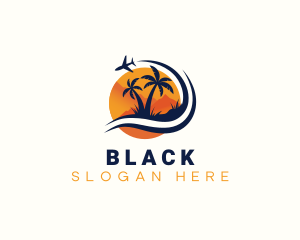 Surf - Tropical Airplane Vacation logo design