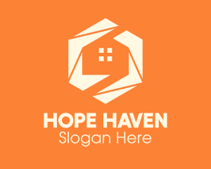 Modern Hexagon Home Logo