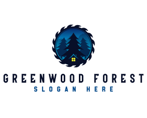 Saw Forestry Lumberjack logo design