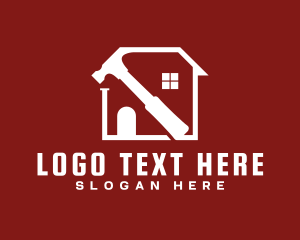 Roof - Hammer House Construction logo design