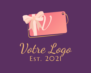 Shopping - Pink Gift Tag Shopping logo design