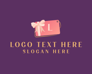 Voucher - Pink Gift Tag Shopping logo design