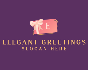 Pink Gift Tag Shopping logo design