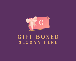 Pink Gift Tag Shopping logo design