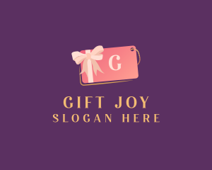 Pink Gift Tag Shopping logo design