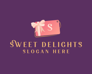 Pink Gift Tag Shopping logo design